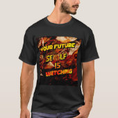 Zwart shirt met slogans (Voorkant)