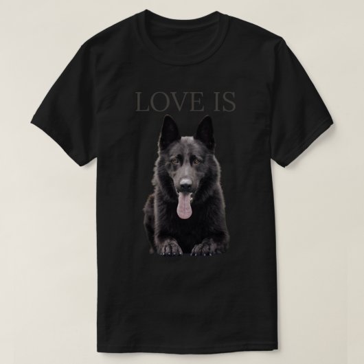 Zwart Shirt Shepherd Shepard TShirt Dog mama (Design voorkant)