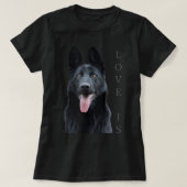 Zwart Shirt Shepherd Shepard TShirt Dog mama (Design voorkant)