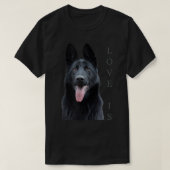Zwart Shirt Shepherd Shepard TShirt Dog mama (Design voorkant)
