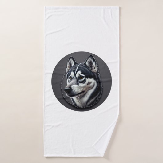 Zwart Siberisch Badhanddoek (Badhanddoek)