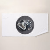Zwart Siberisch Badhanddoek (Badhanddoek)