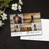 Zwart Signature Script Bruiloft Foto's Dank u Bedankkaart