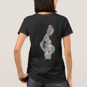 Zwart silhouet (achterontwerp) t-shirt (Achterkant)