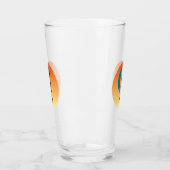 Zwart Silhouet Afbeelding van een Golfer Glas (Links)