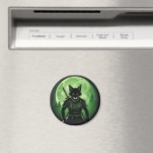 Zwart Silhouet Fox Magneet (Insitu (Vaatwasser))