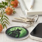 Zwart Silhouet Fox Sleutelhanger (Voorkant Rechts)