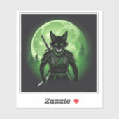 Zwart Silhouet Fox Sticker (Vel)