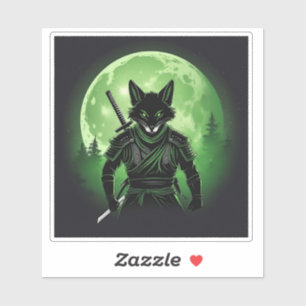 Zwart Silhouet Fox Sticker