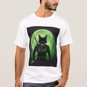 Zwart Silhouet Fox T-shirt (Voorkant)
