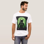 Zwart Silhouet Fox T-shirt (Voorkant volledig)
