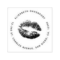 Zwart silhouet kissy lippen