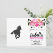 Zwart silhouet paard - Kies achtergrondkleur Kaart (Staand voorkant)