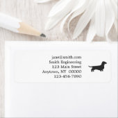 Zwart silhouet van dachshund etiket (Insitu)