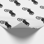 Zwart silhouet van de fiets - Kies achtergrondkleu Cadeaupapier (Hoek)