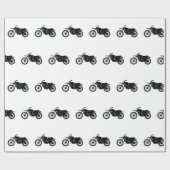 Zwart silhouet van de fiets - Kies achtergrondkleu Cadeaupapier (Vlak)