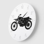 Zwart silhouet van de fiets - Kies achtergrondkleu Grote Klok (Hoek)