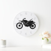 Zwart silhouet van de fiets - Kies achtergrondkleu Grote Klok (Huis)