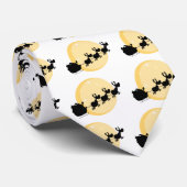 Zwart silhouet van de Kerstman en een rendier die  Stropdas (Opgerold)