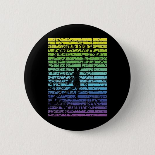 Zwart silhouet van een basketballer tegen de ronde button 5,7 cm (Voorkant)
