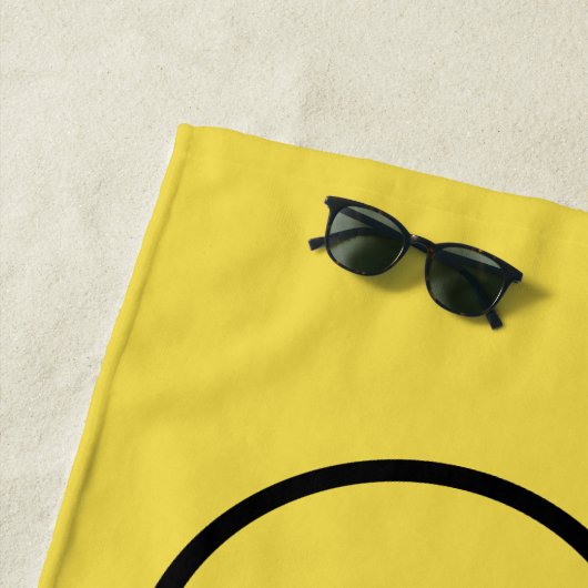 Zwart Silhouet van een fiets Strandlaken (In situ)