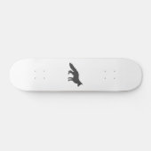 Zwart silhouet van een fluffy Fox Persoonlijk Skateboard (Horizontaal)