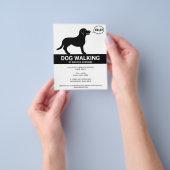 Zwart silhouet van een hond-Gezegde looppas - hond Flyer (Hand)