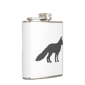 Zwart silhouet van fluffy Fox Heupfles (Rechts)