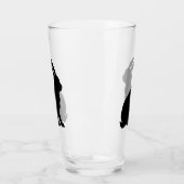 Zwart Silhouet Zittend Konijntje Bijprofiel Glas (Links)