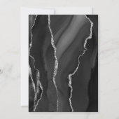 Zwart Silver Agaat Script Sla de datum op Aankondiging (Achterkant)