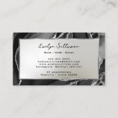 Zwart Silver Agaat Visitekaartje (Achterkant)