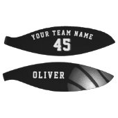 Zwart Silver Ball Player Team Name Number Basketbal (Panelen)