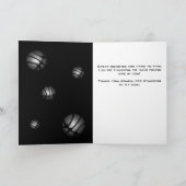 Zwart Silver Basketbal Dank je Coach Kaart (Binnen)