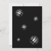 Zwart Silver Basketbal Dank je Coach Kaart (Achterkant)