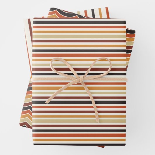 ZWART SINAASAPPEL BRUINE TAN HERFST STREPEN INPAKPAPIER VEL (In situ)