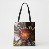 Zwart sinaasappel cactus fotografie droom script v tote bag (Voorkant)