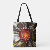 Zwart sinaasappel cactus fotografie droom script v tote bag (Achterkant)