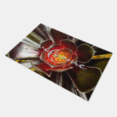 Zwart Sinaasappel Cactus Succulent Foto Welkom Bol Deurmat (Schuin)