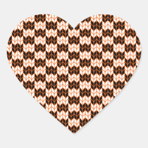 ZWART SINAASAPPEL CHECK BREI Hart Stickers