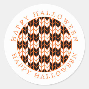 ZWART SINAASAPPEL CHECK BREI Kleine ronde Stickers