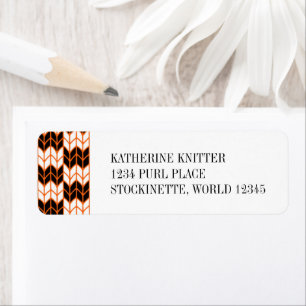 ZWART SINAASAPPEL CHECK KNIT Retouradreslabels Etiket