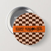 ZWART SINAASAPPEL CHECK KNIT Ronde Pin Button II (Voorkant /achterkant)