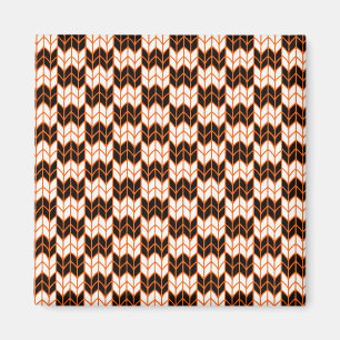ZWART SINAASAPPEL CHECK KNIT Square Magnet