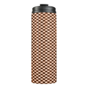 ZWART SINAASAPPEL CHECK KNIT Thermische Tumbler Thermosbeker