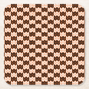 ZWART SINAASAPPEL CHECK KNIT Vierkant Papier Onder Kartonnen Onderzetters