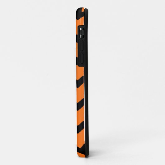 Zwart sinaasappel chevron stijl iPhone 5 hoesje (Achterkant/links)