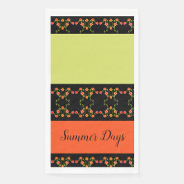 Zwart Sinaasappel en geel Servet