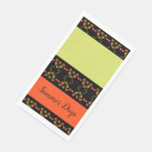 Zwart Sinaasappel en geel Servet (Hoek)