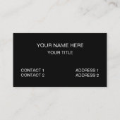 Zwart Sinaasappel geruit patroon Visitekaartje (Achterkant)