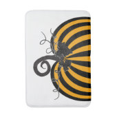 Zwart & Sinaasappel gestreepte pompoen chique herf Badmat (Voorkant Verticaal)